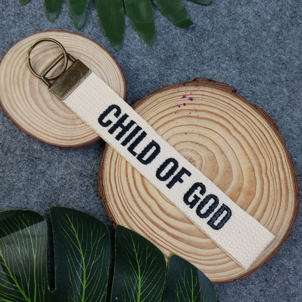 CHILD OF GOD Embroidered Christian Keychain