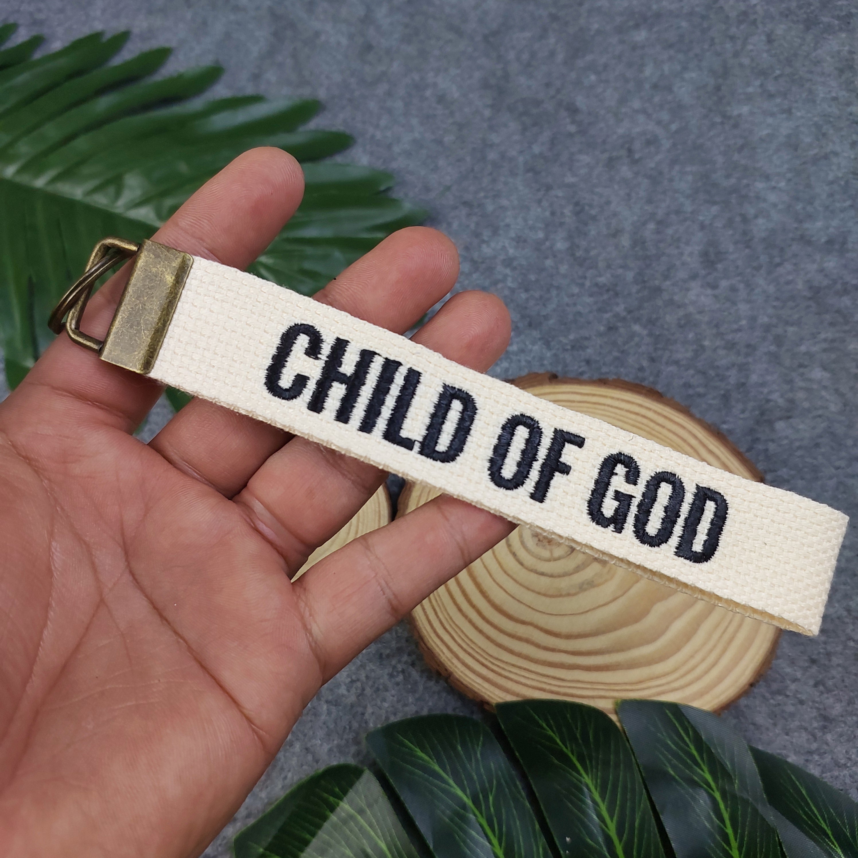 CHILD OF GOD Embroidered Christian Keychain