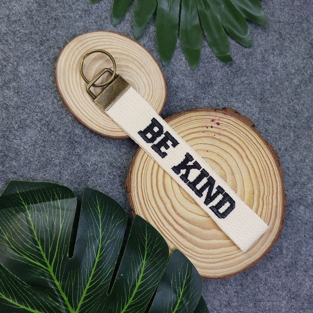BE KIND Embroidered Christian Keychain