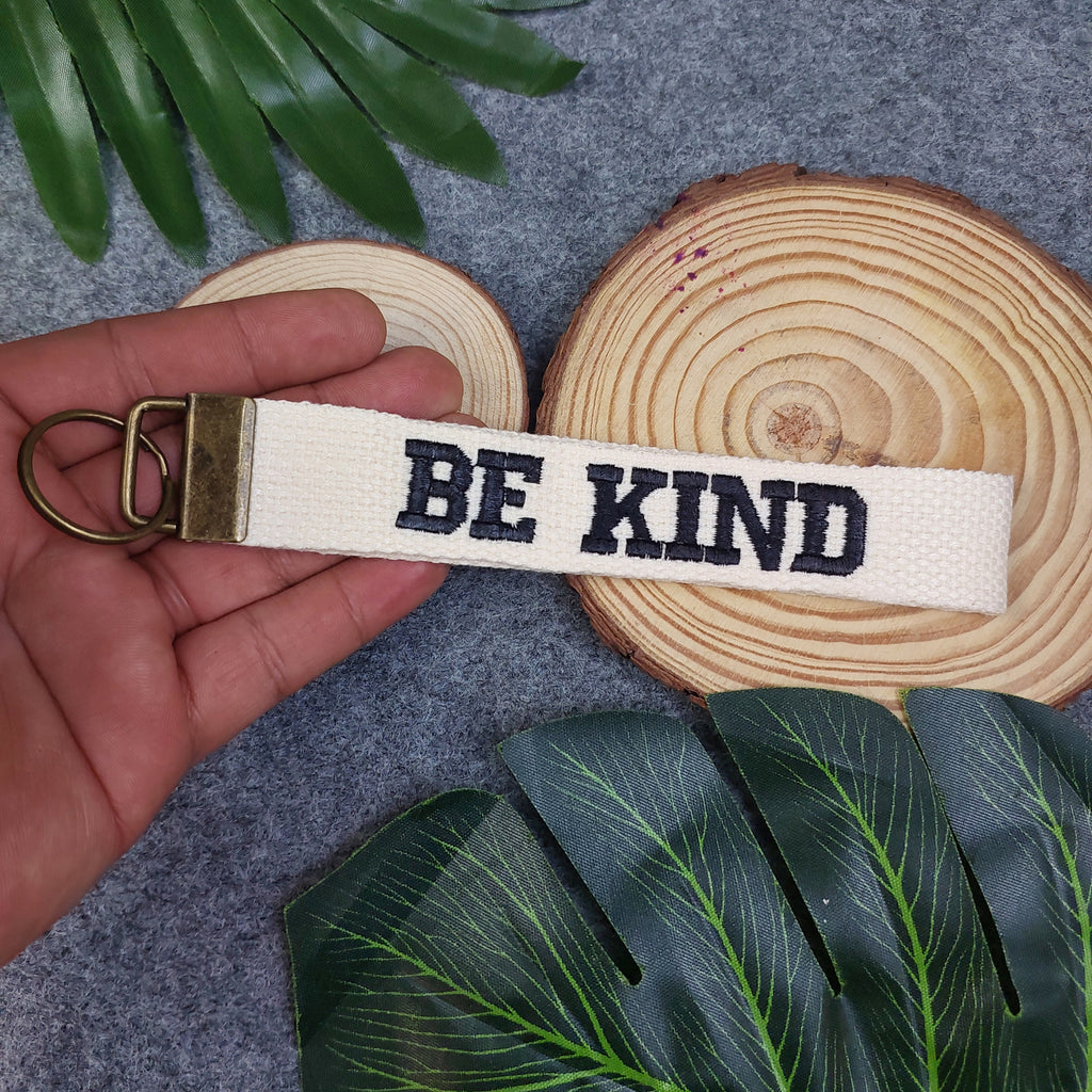 BE KIND Embroidered Christian Keychain