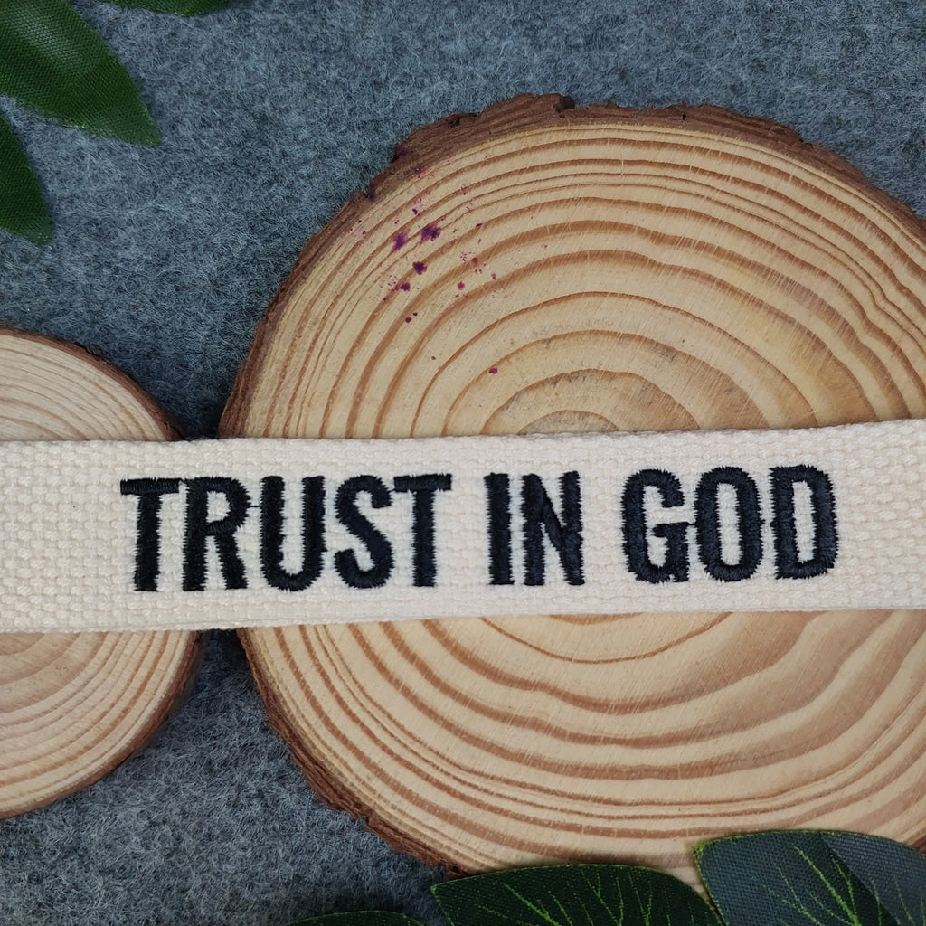 TRUST IN GOD Embroidered Christian Keychain