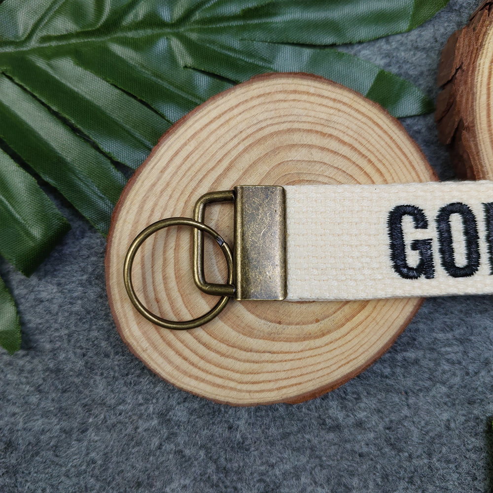 GOD SAVED ME Embroidered Christian Keychain