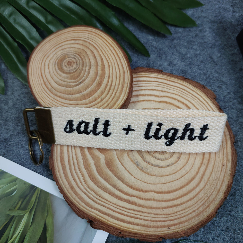 SALT + LIGHT Embroidered Christian Keychain