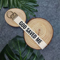 GOD SAVED ME Embroidered Christian Keychain